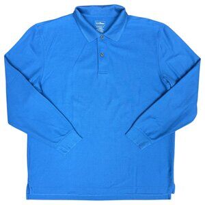 Men's L.L. BEAN Traditional Fit Polo Long Sleeve #300459- Size‎ L